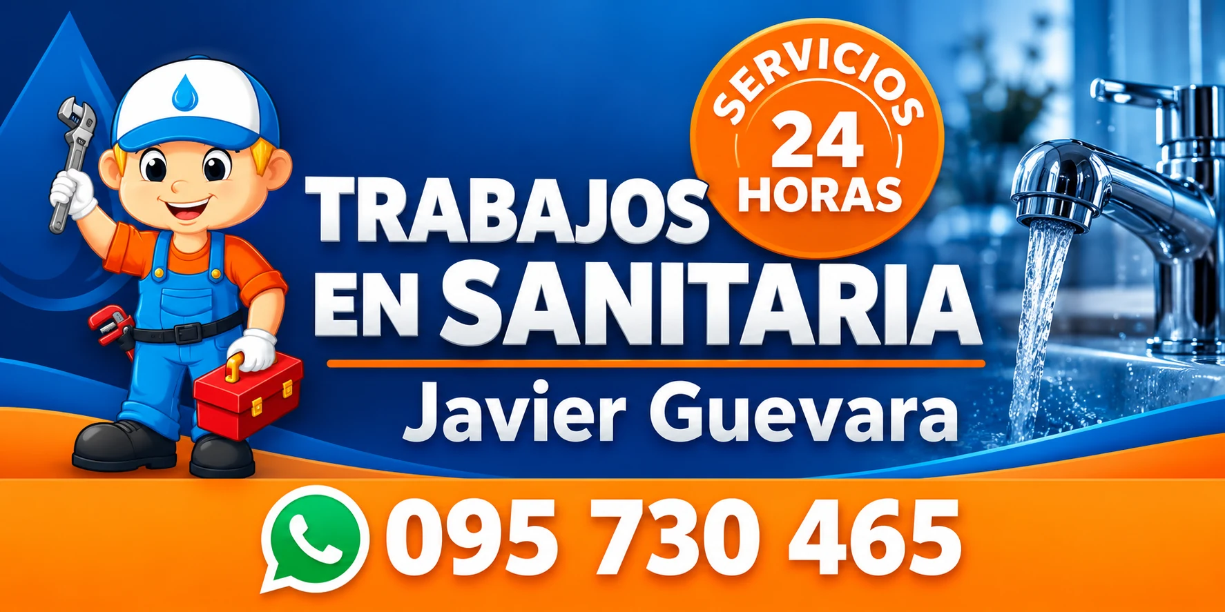 Javier Guevara Sanitaria, servicio 24 horas, WhatsApp 095 730 465