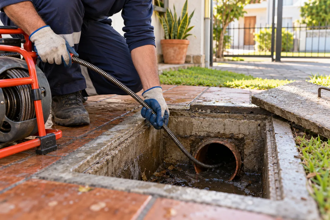 Trabajo de desobstrucción en una cámara