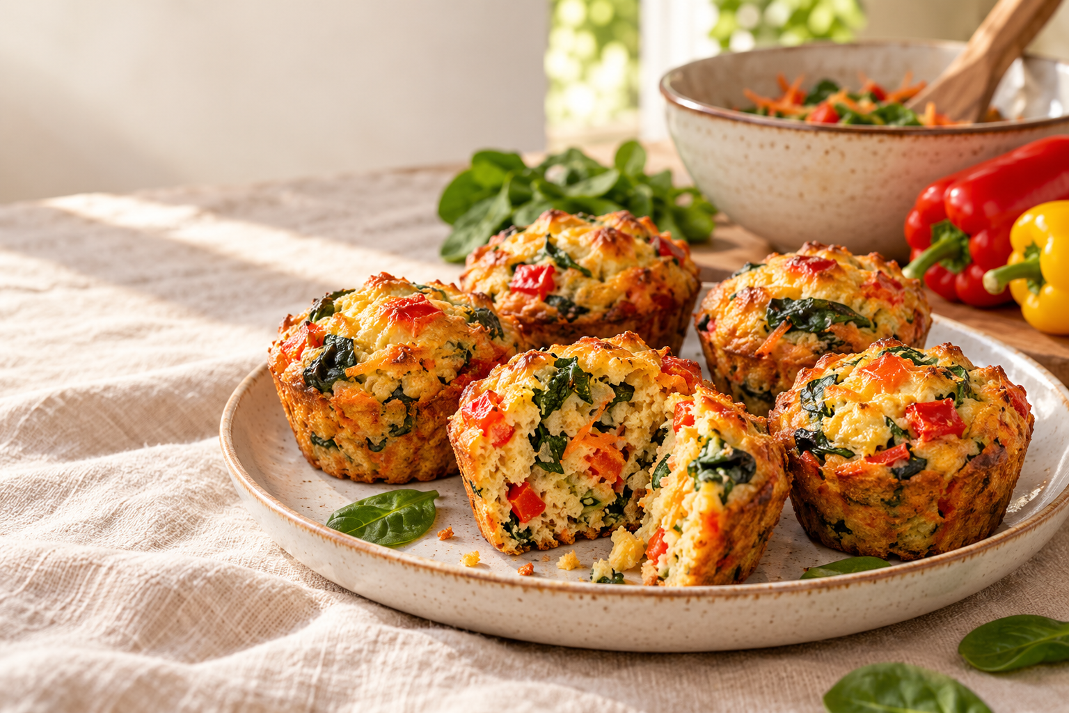 Muffins salados con verduras