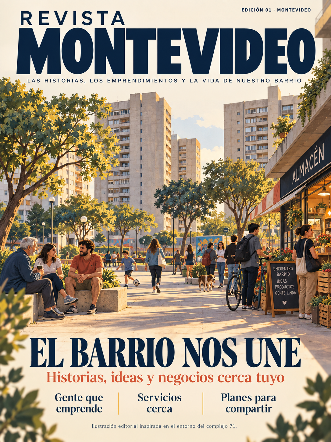 Tapa de Revista Montevideo, edición 01: El barrio nos une